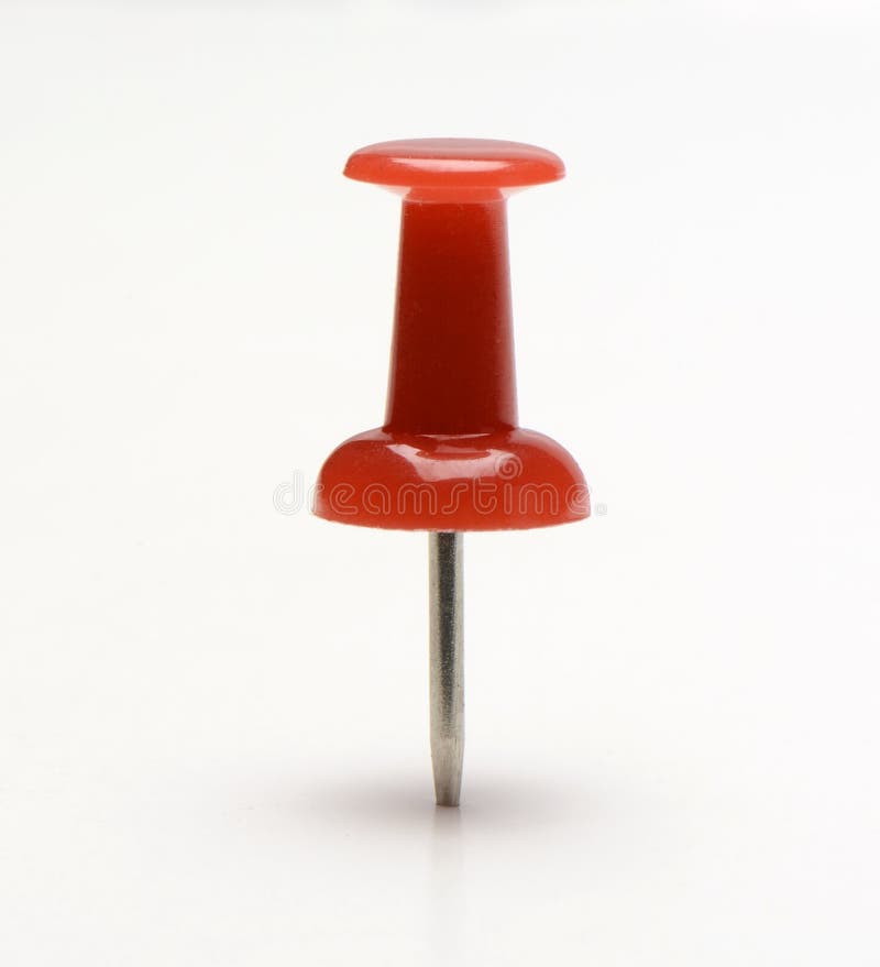 Red thumbtack stock photo. Image of closeup, thumbtack 61948894