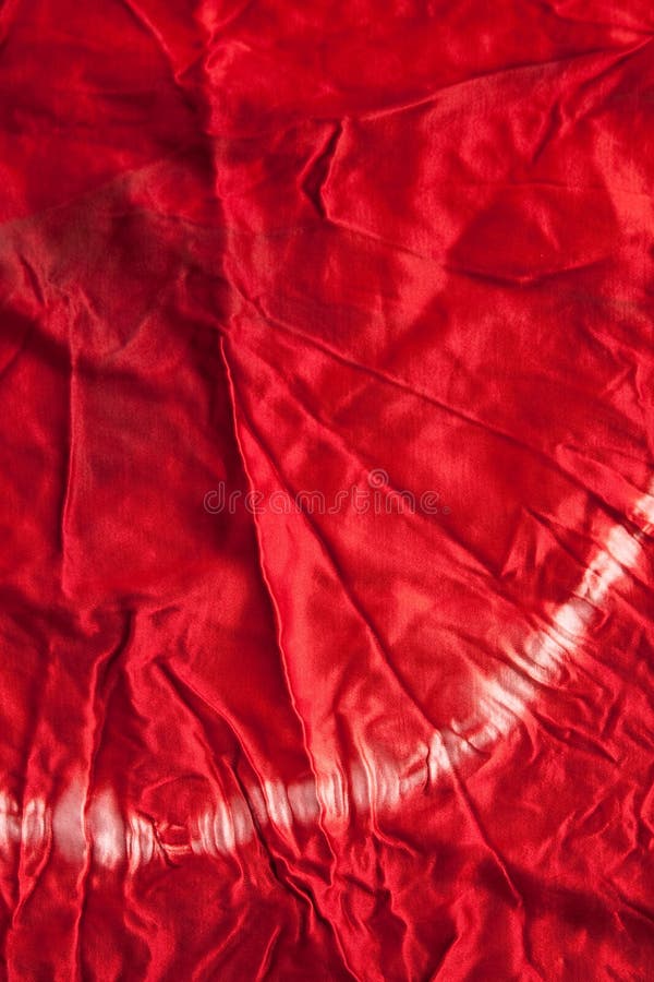 Cotton Fabric Texture - Red with Bleach Stains Stock Image - Image