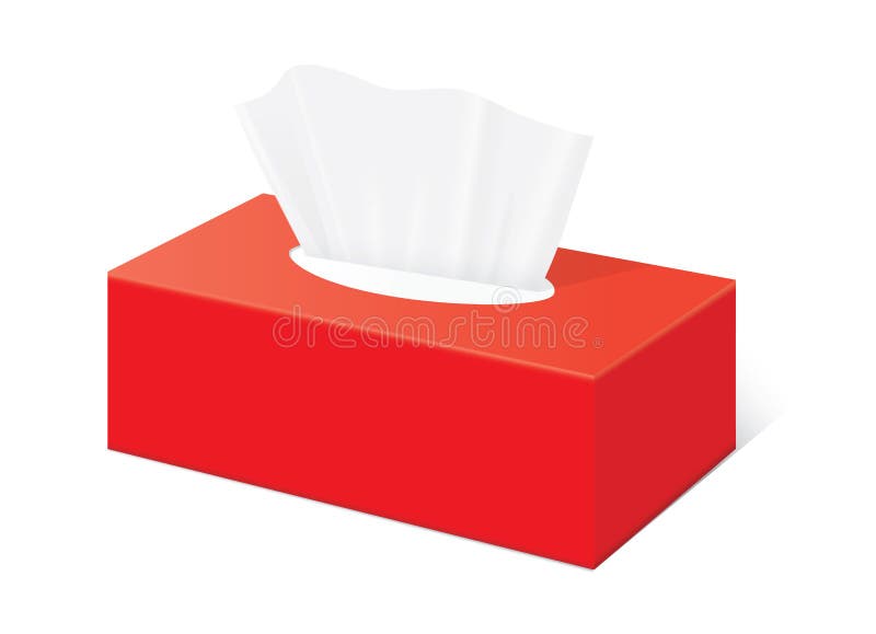 Cute tissue paper box cartoon Royalty Free Vector Image