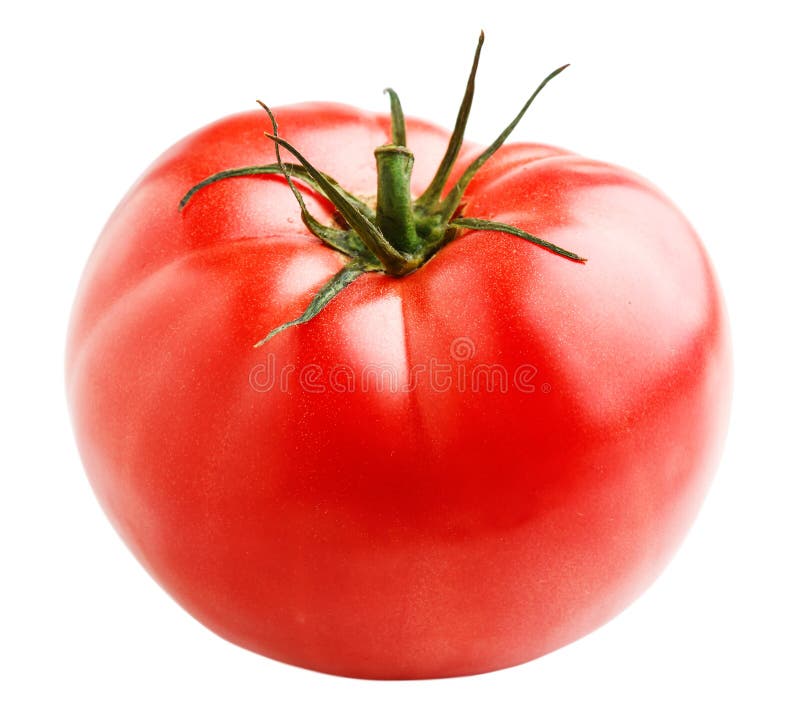 Fresh red tomato isolated on white