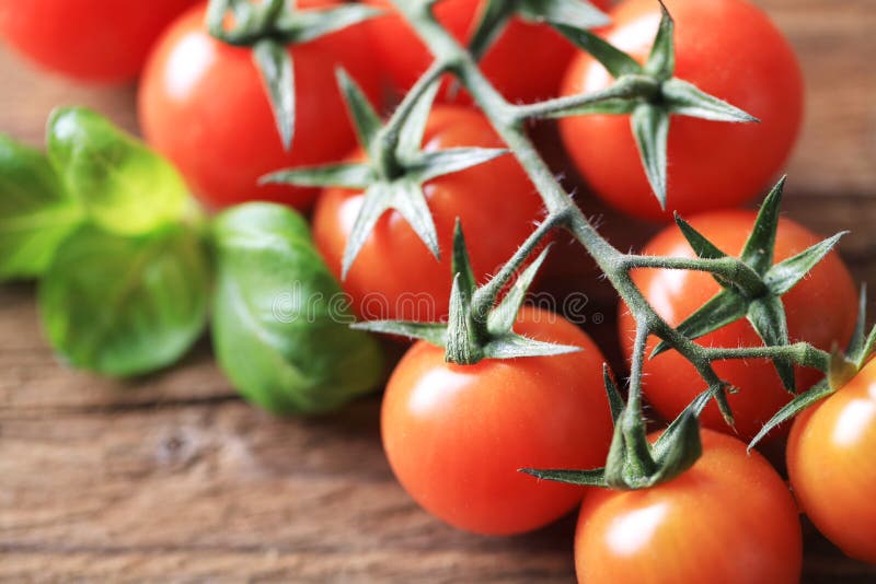 Bunch of fresh red tomatoes - detail