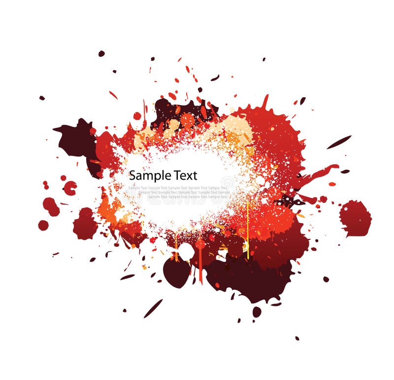 Red tone color splash vector illustration