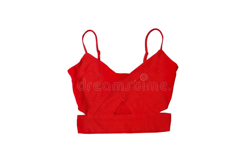 Red top. Fashionable concept. Isolated. White background stock image Red top. Fashionable concept. Isolated. White background stock image