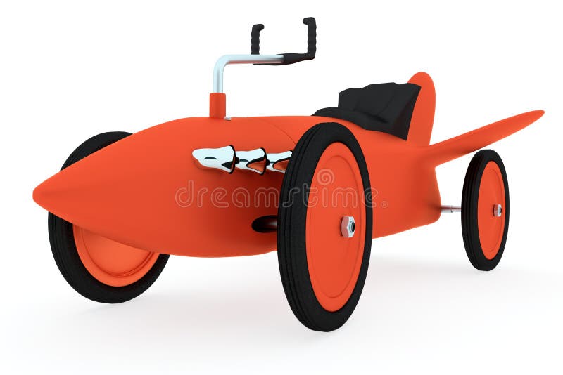 Red toy rocketcar stock illustration. Illustration of tail 30539417