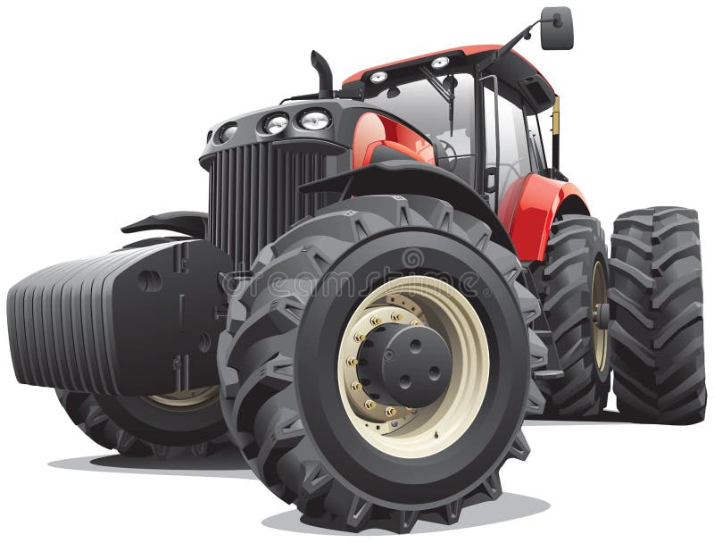 Red Agricultural Tractor and Wagon Illustration 11630243 PNG
