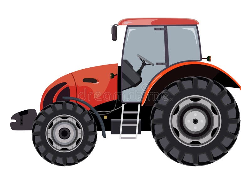 Red Agricultural Tractor and Wagon Illustration 11630243 PNG