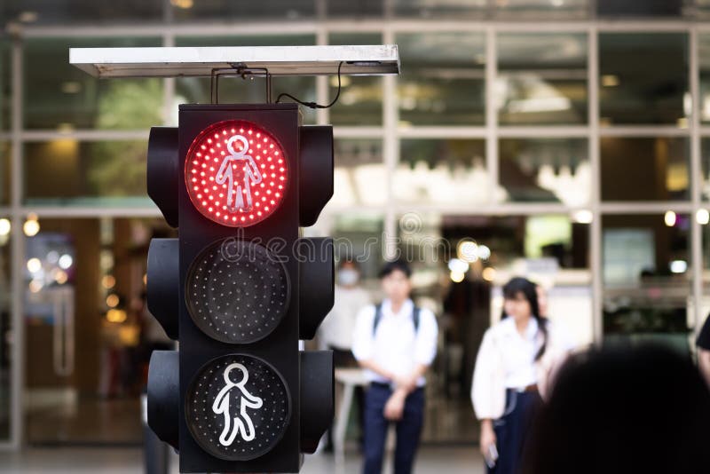 Red Traffic Light in the City Street Junction Editorial Photo Image