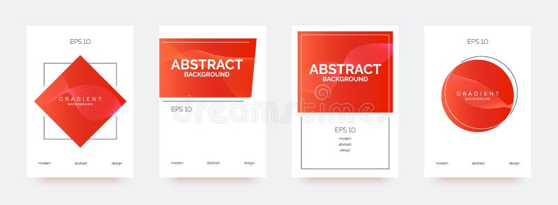 Red trendy banners, brochures, flyers, backgrounds with abstract gradient shapes. royalty free illustration Red trendy banners, brochures, flyers, backgrounds with abstract gradient shapes. royalty free illustration