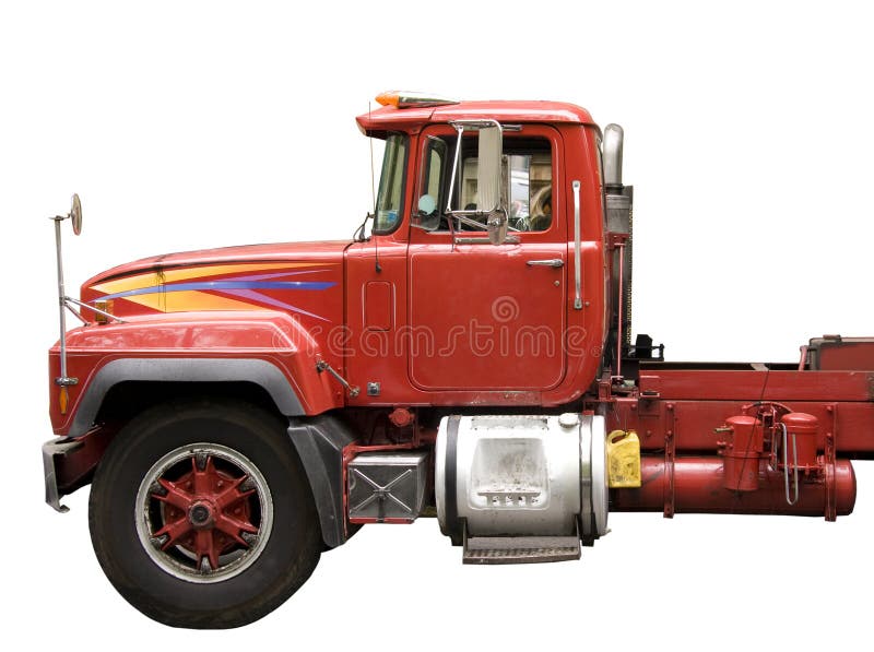 18 Wheeler Semi Tractor Trailer Truck Isolated Stock Photo - Image of ...