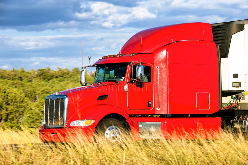 Red truck royalty free stock photo