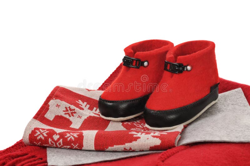 red and white uggs