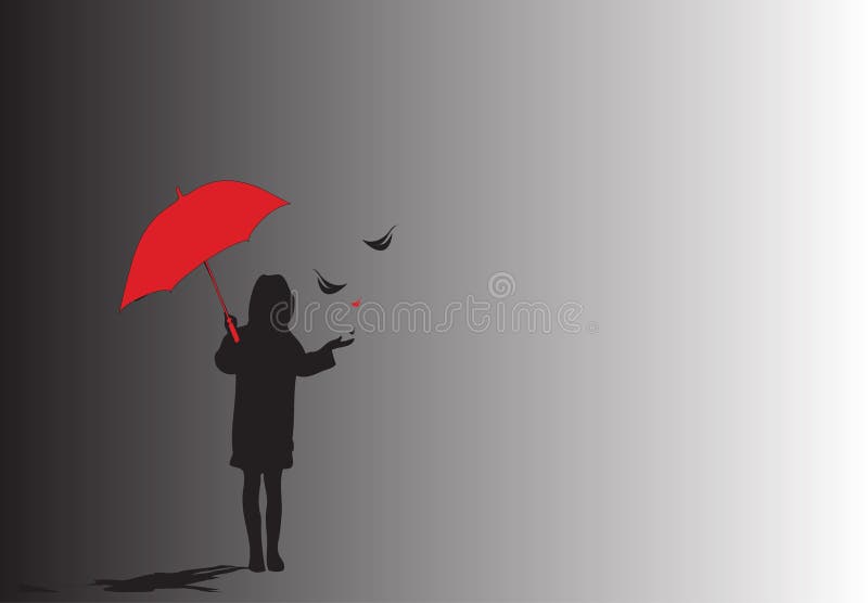 Red umbrella