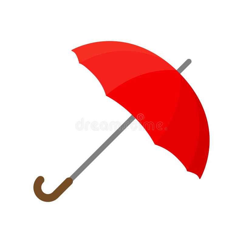 Umbrella Vector Icon Isolated On White Background . Stock Vector