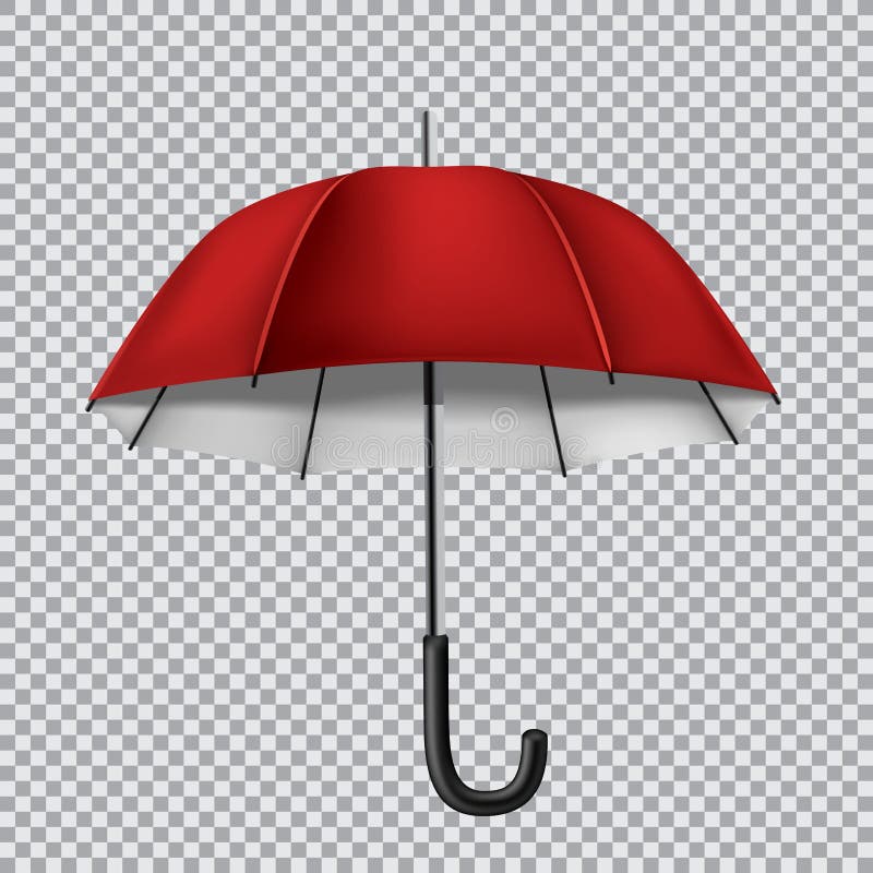 Red Umbrella Transparent Background Stock Vector Illustration of
