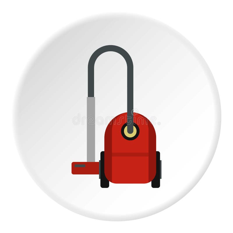 Red Vacuum Cleaner Icon Circle Stock Vector Illustration of graphic