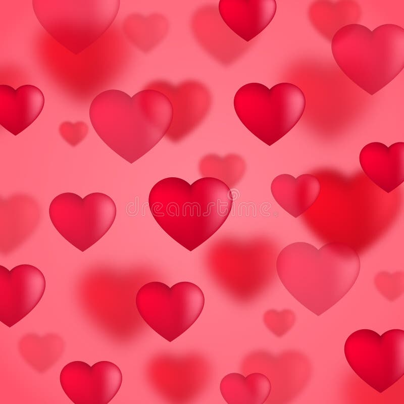 Red Valentine hearts background