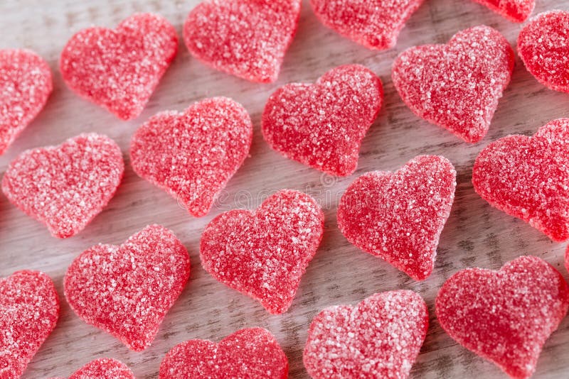 Red Valentines Day Gummy Heart Candy