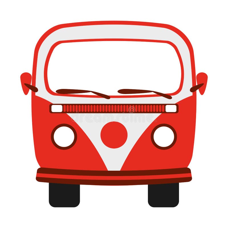 Red van isolated icon design vector illustration