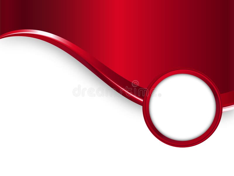 Red vector metal background with wave and round frame for your text royalty free illustration Red vector metal background with wave and round frame for your text royalty free illustration