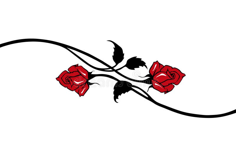 Red vector roses stock vector. Illustration of rosa, blossom - 9463516