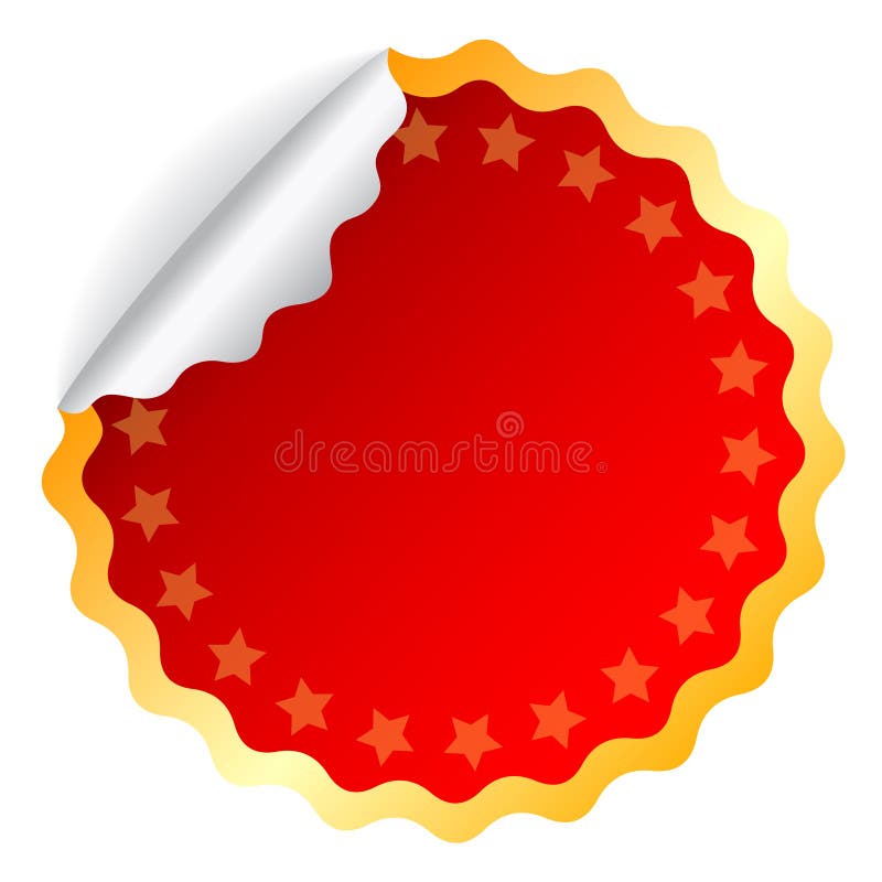 Red vector sticker stock vector. Illustration of graphics 31515711