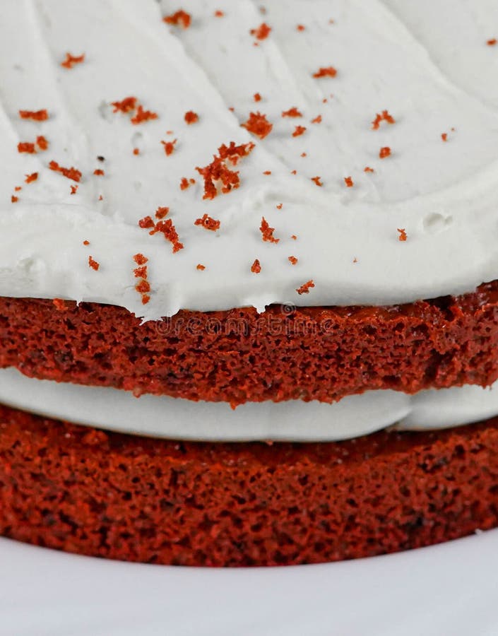 Red Velvet Cake with Cocoa and Cream Stock Photo Image of produce