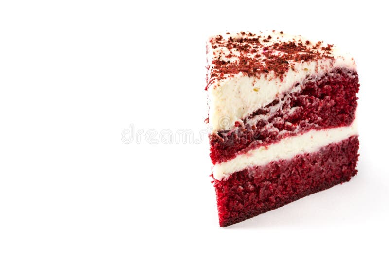 Red Velvet cake slice isolated