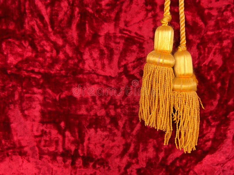 Red velvet with yellow tassels