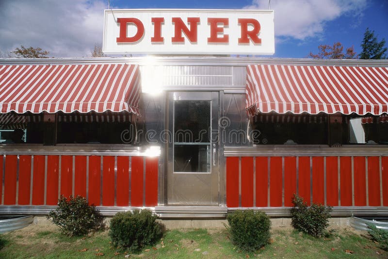 Red Vintage Diner stock photo. Image of photography, rail 23147672