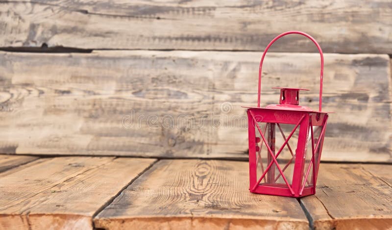 Red vintage lamp