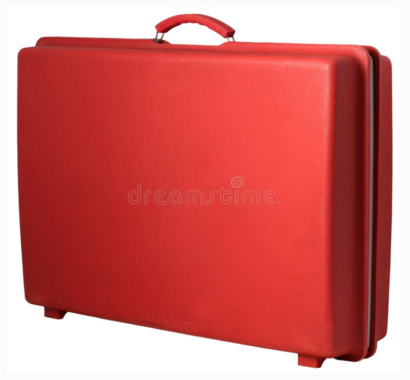 Red vintage suitcase stock image. Image of angle, suitcase 5360667
