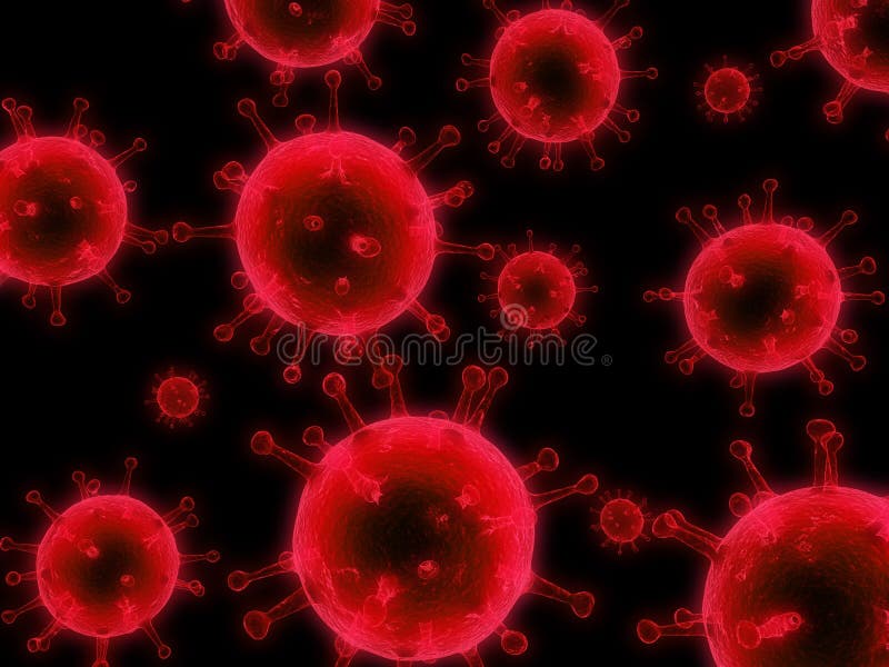 Red virus vector illustration