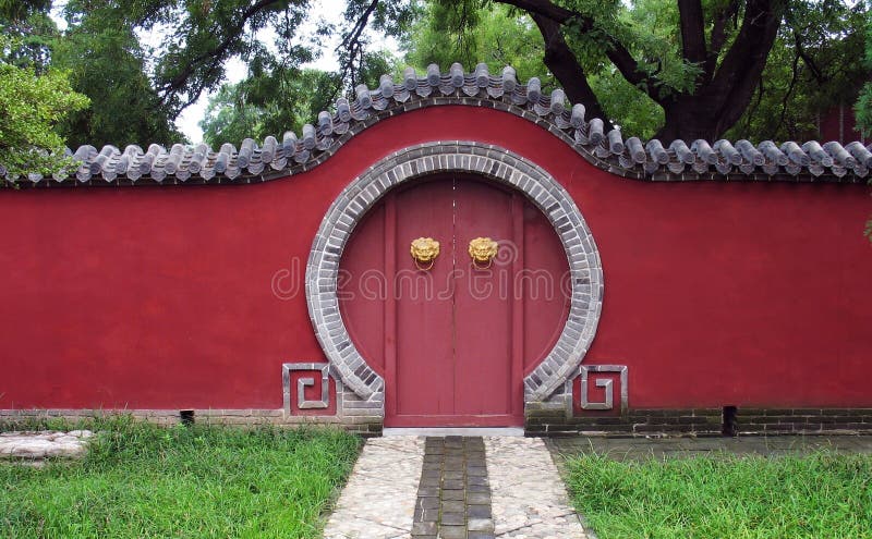 Red walls and door