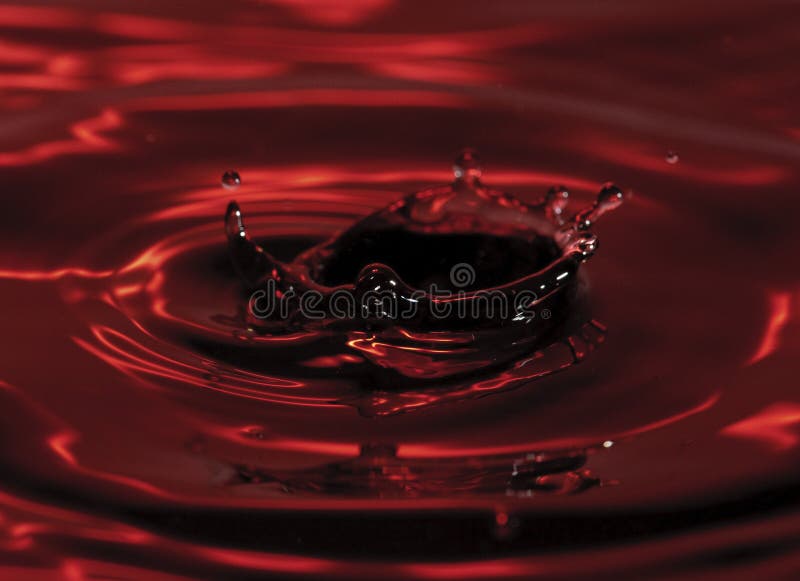 Red water drop and splash stock image. Image of freshness 12952777