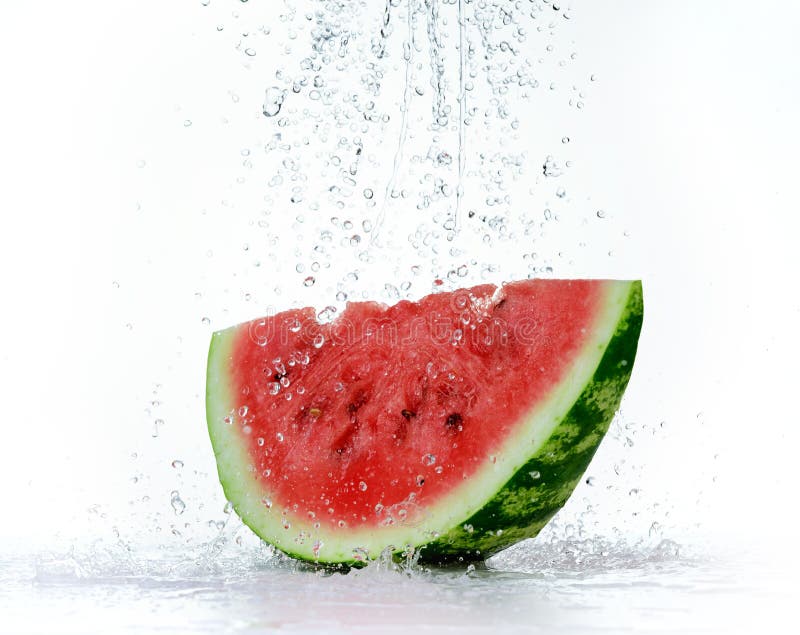 Red Watermelon with Splash of Water Stock Photo Image of nourishing, fruit 56361840