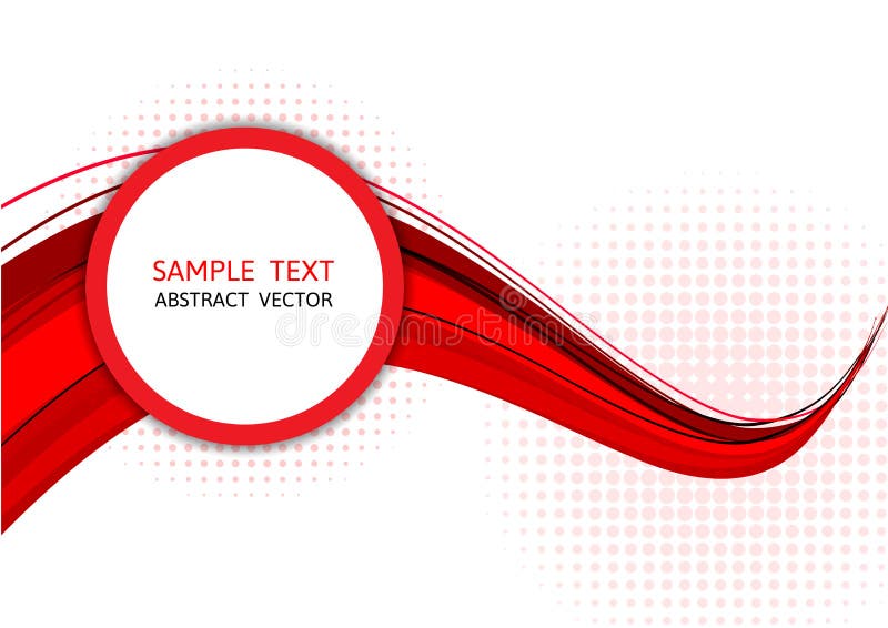 Red wave abstract vector background Graphic Design royalty free illustration