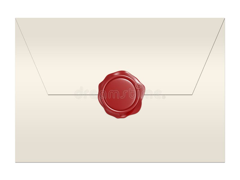 Red wax seal envelope