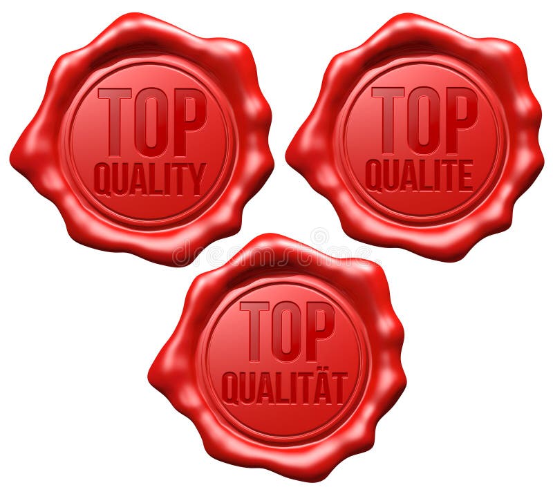 Red Wax Seal : Top Quality - Set royalty free illustration