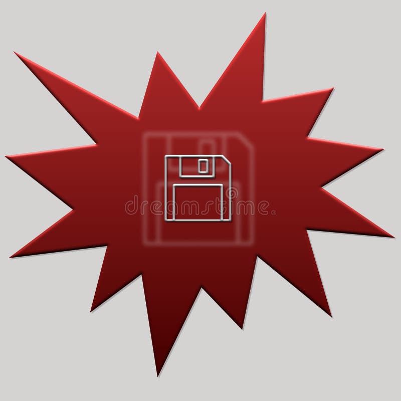 Red web button floppy