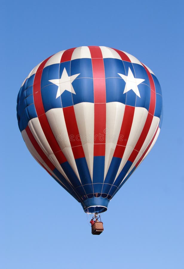 Red , white and blue balloon over a beautiful Florida sky