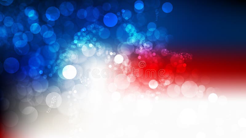 Red White and Blue Bokeh Defocused Lights Background Vector Art