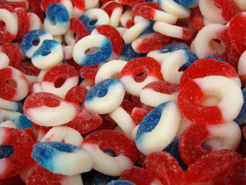 Red White and Blue Gummy candies