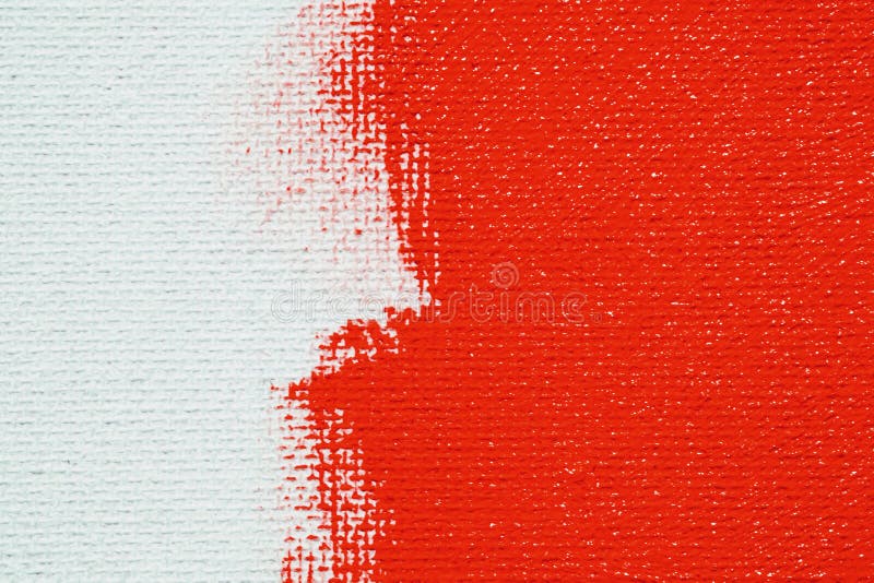 Red on a White Canvas Background. the Surface of the Abscess is Bright Red  Brush on the Abstract Image Stock Photo - Image of modern, close: 143892280