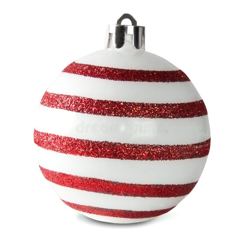 Red and White Christmas Ball Stock Image Image of space, light 47137311