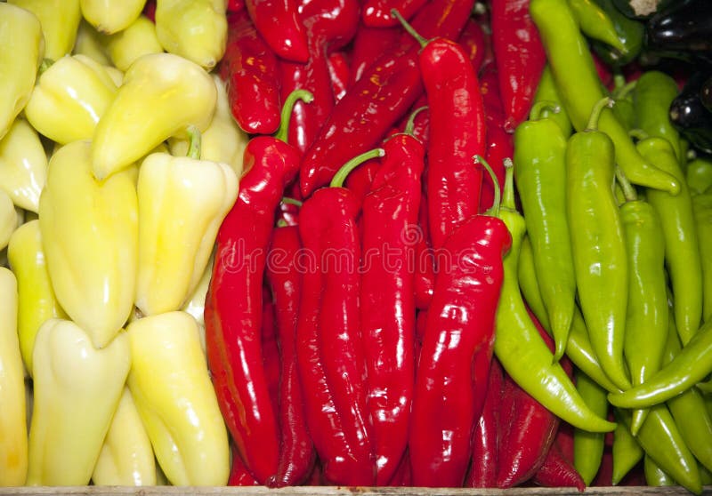 Red, white and green colored vegetables as hungarian tricolor