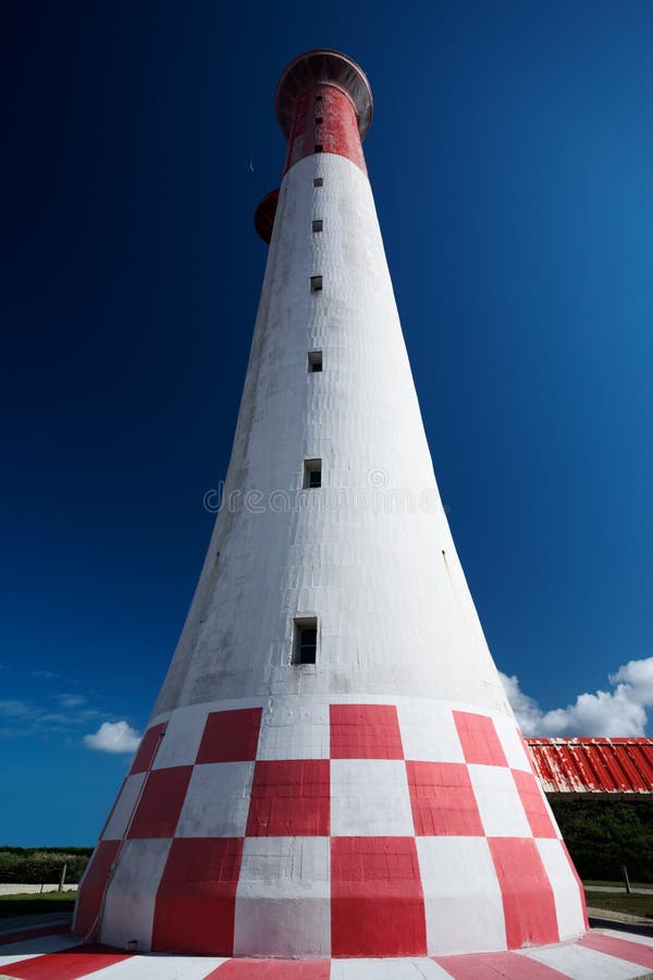 Red and white lighthouse royalty free stock photo Red and white lighthouse royalty free stock photo