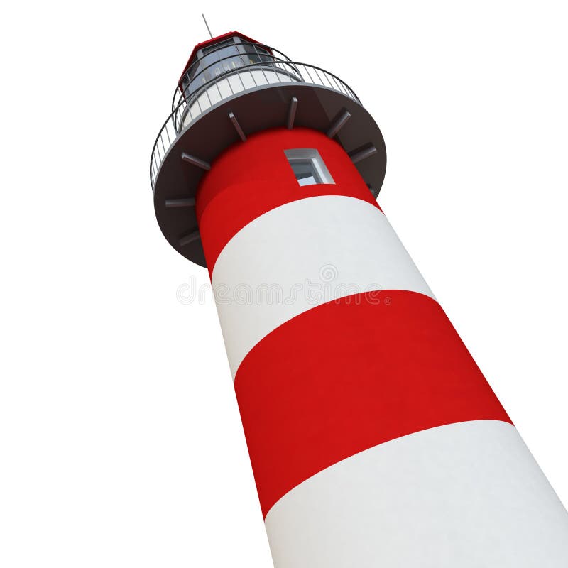 Red and white lighthouse