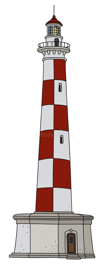 Red and white lighthouse