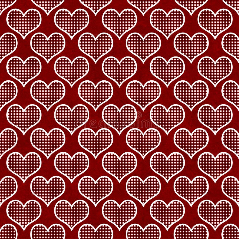 Red and White Polka Dot Hearts Pattern Repeat Background stock photos