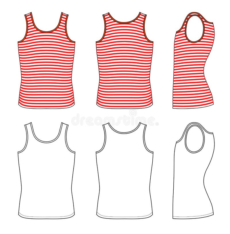 Red-white striped vest vector illustration